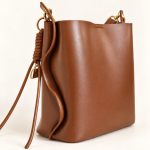 Sculpted Bucket Tote - Coffee