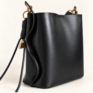 Sculpted Bucket Tote - Black